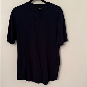 Velvet Men's Navy Short Sleeve Henley